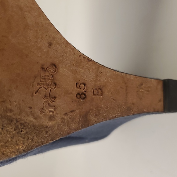 Coach Women's Blue Suede Pumps Size 8 1/2 Style Rileigh - Picture 11 of 11